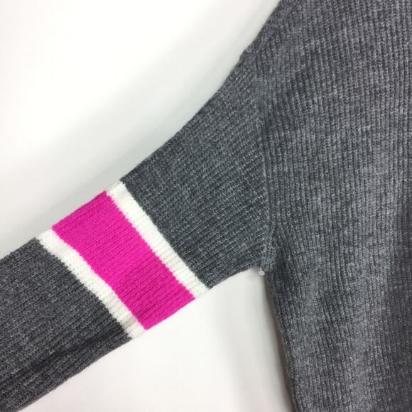 NEW REVOLVE John + Jenn Gray Long Sleeve Pullover Sweater Hot Pink Stripe XL - Picture 4 of 9